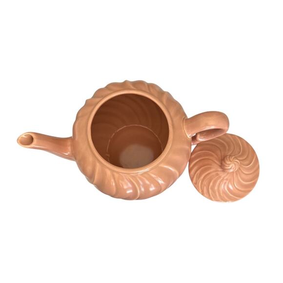 Vintage Franciscan Coronado Swirl Coral Teapot Chip Spout - Picture 7 of 10